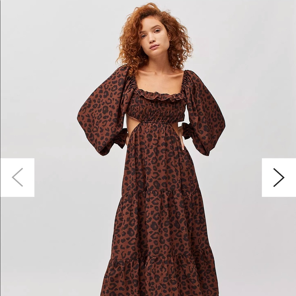 Urban outfitters Long sleeve cut out midi dress